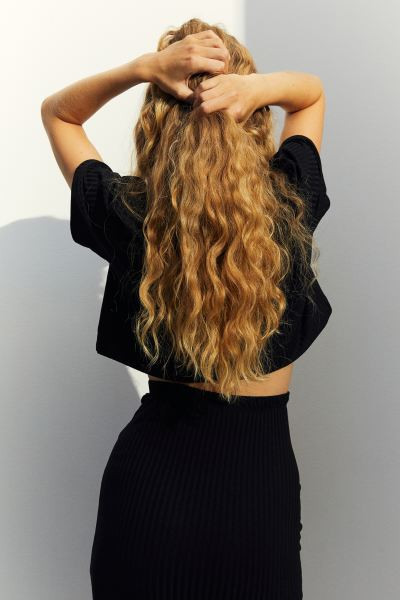 MAMA 2-piece Ribbed Set - Black - Ladies | H&M US | H&M (US + CA)