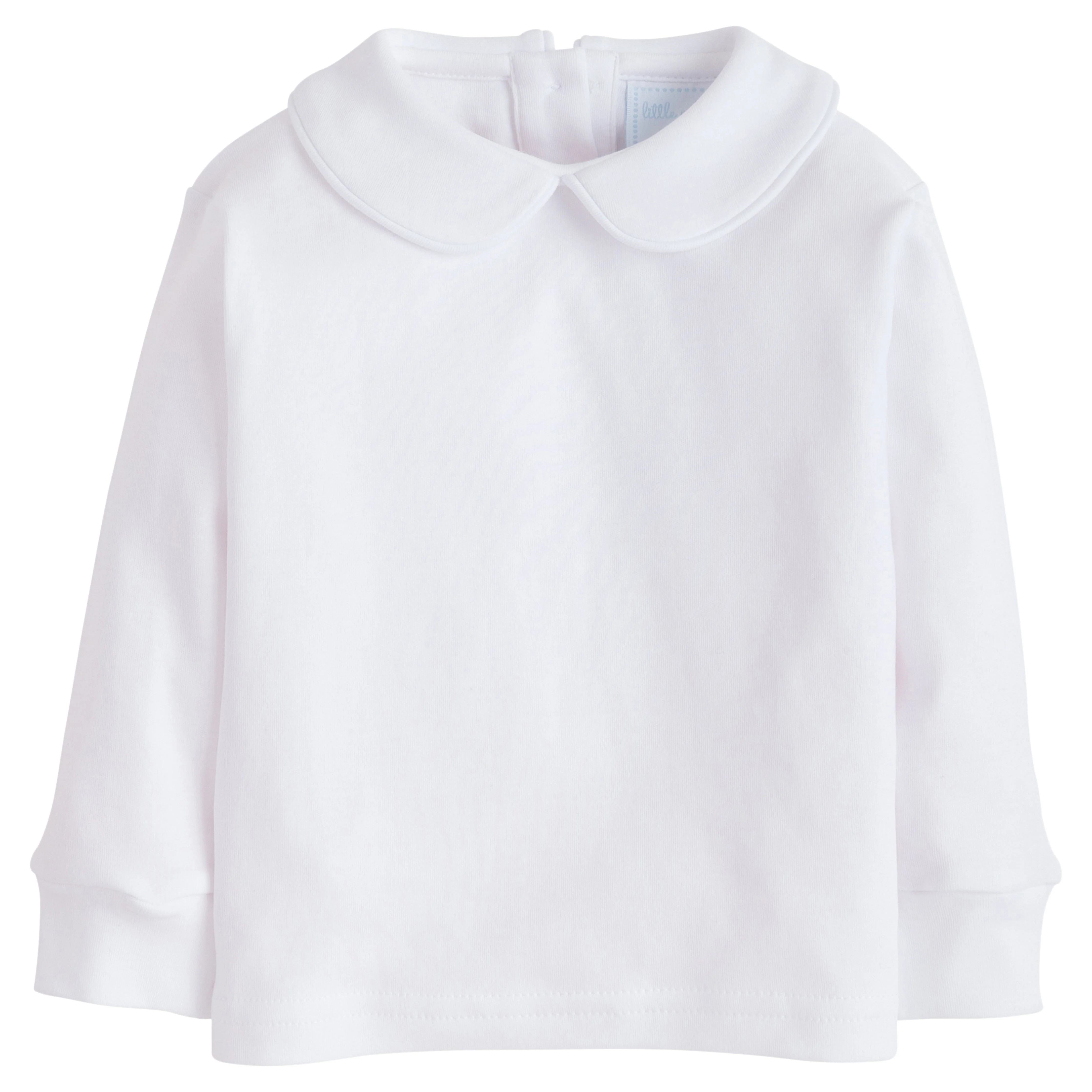 Boy & Girl White Piping Peter Pan Collared Shirt | Little English | Little English