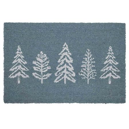 My Texas House Tree Holiday Printed Outdoor Coir Doormat Blue 24 x 36 | Walmart (US)