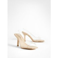Wide Fit Clear Slingback Heels | Debenhams UK