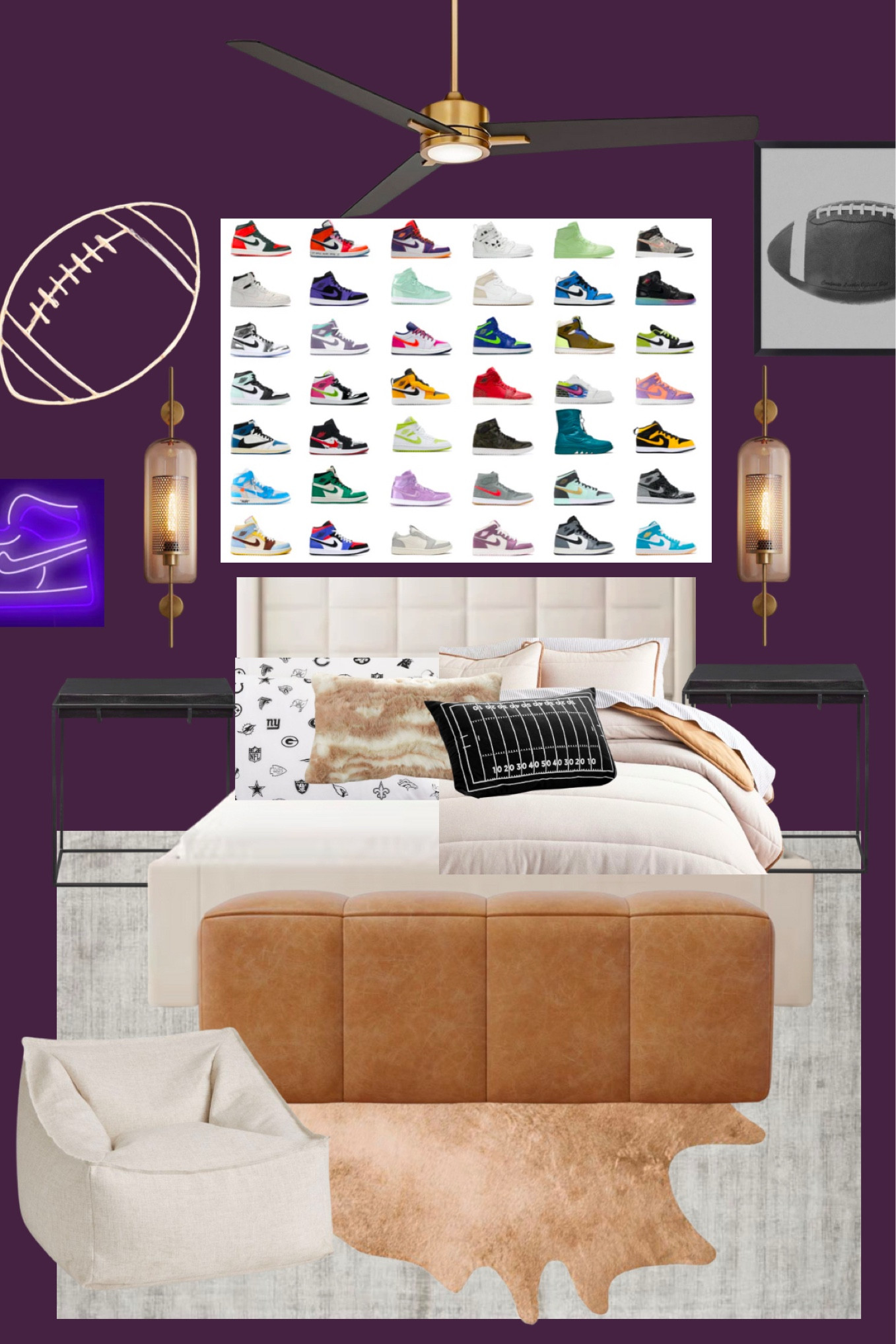 Boys bold sports bedroom design 

#LTKStyleTip #LTKHome #LTKKids