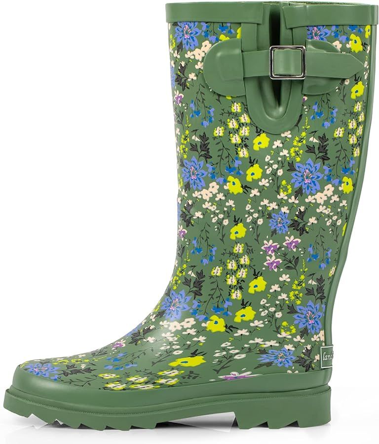 landchief Rain Boots for Women, Waterproof Ladies Tall Knee High Rubber boots,Comfort Garden Boot... | Amazon (US)