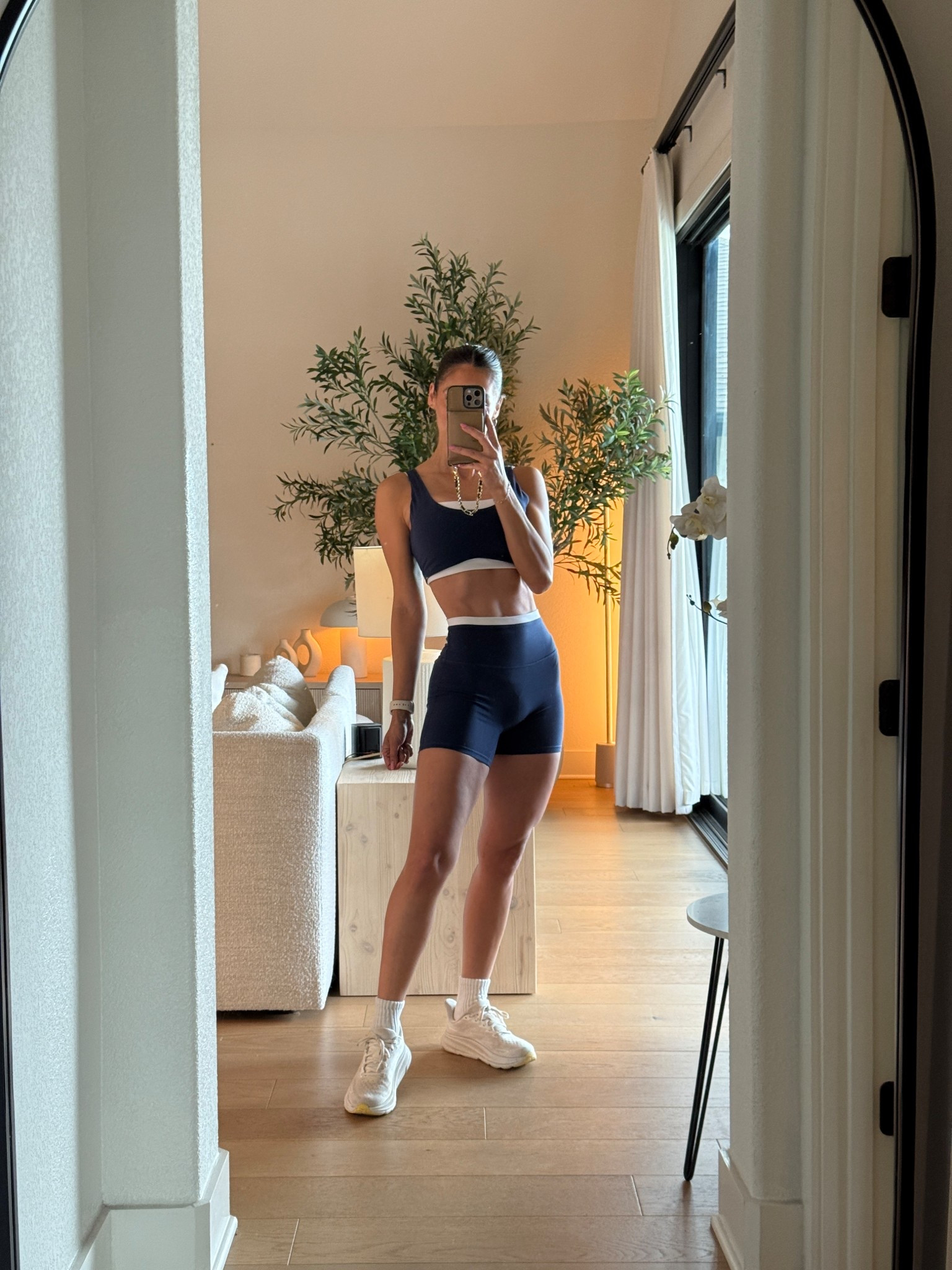 Wearing a small top and bottom #abercrombie #fitness #workoutset #shorts #sportsbra 

#LTKdayinmylife #LTKmomlife #LTKActive