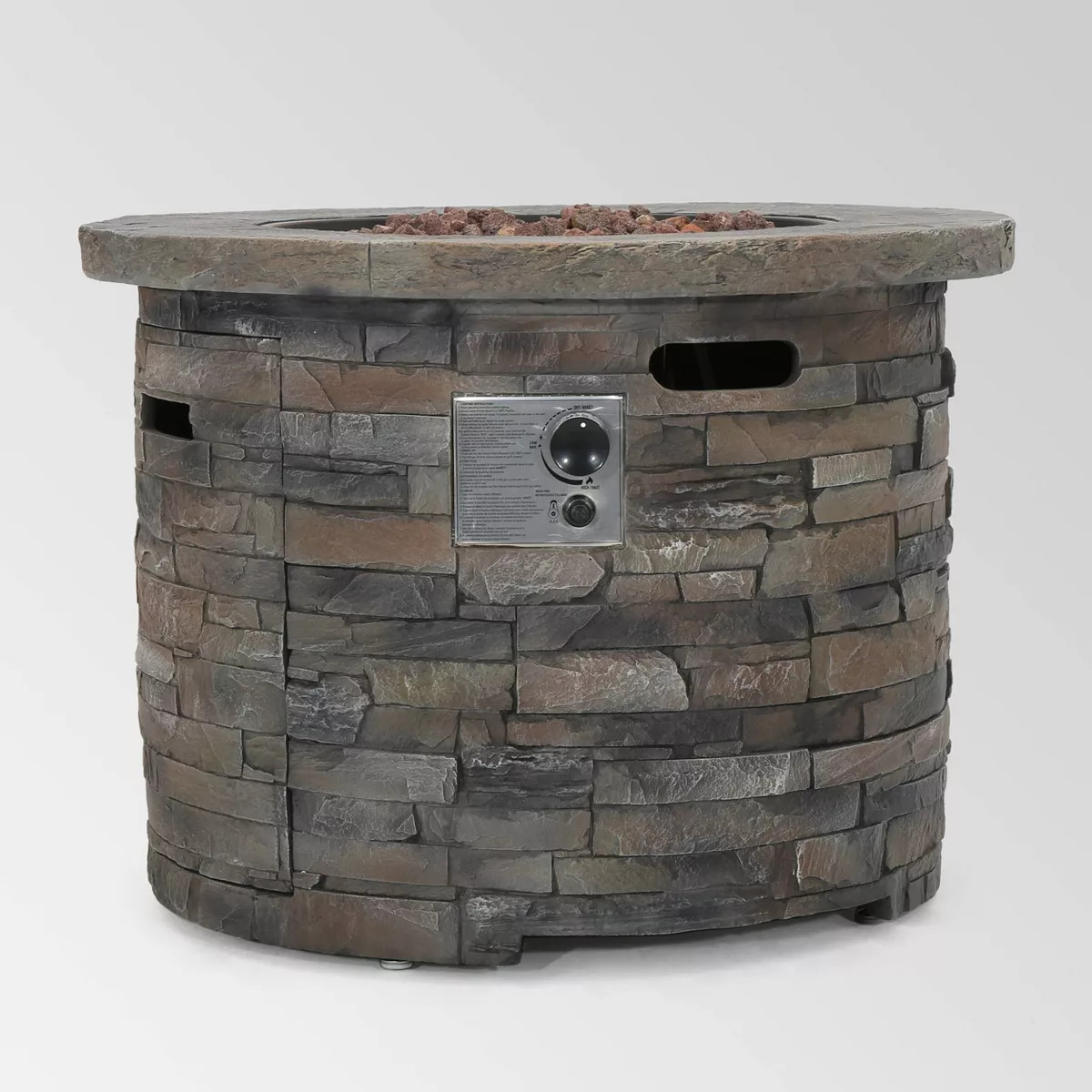 Blaeberry Outdoor Circular Fire Pit Natural Stone - Christopher Knight Home | Target