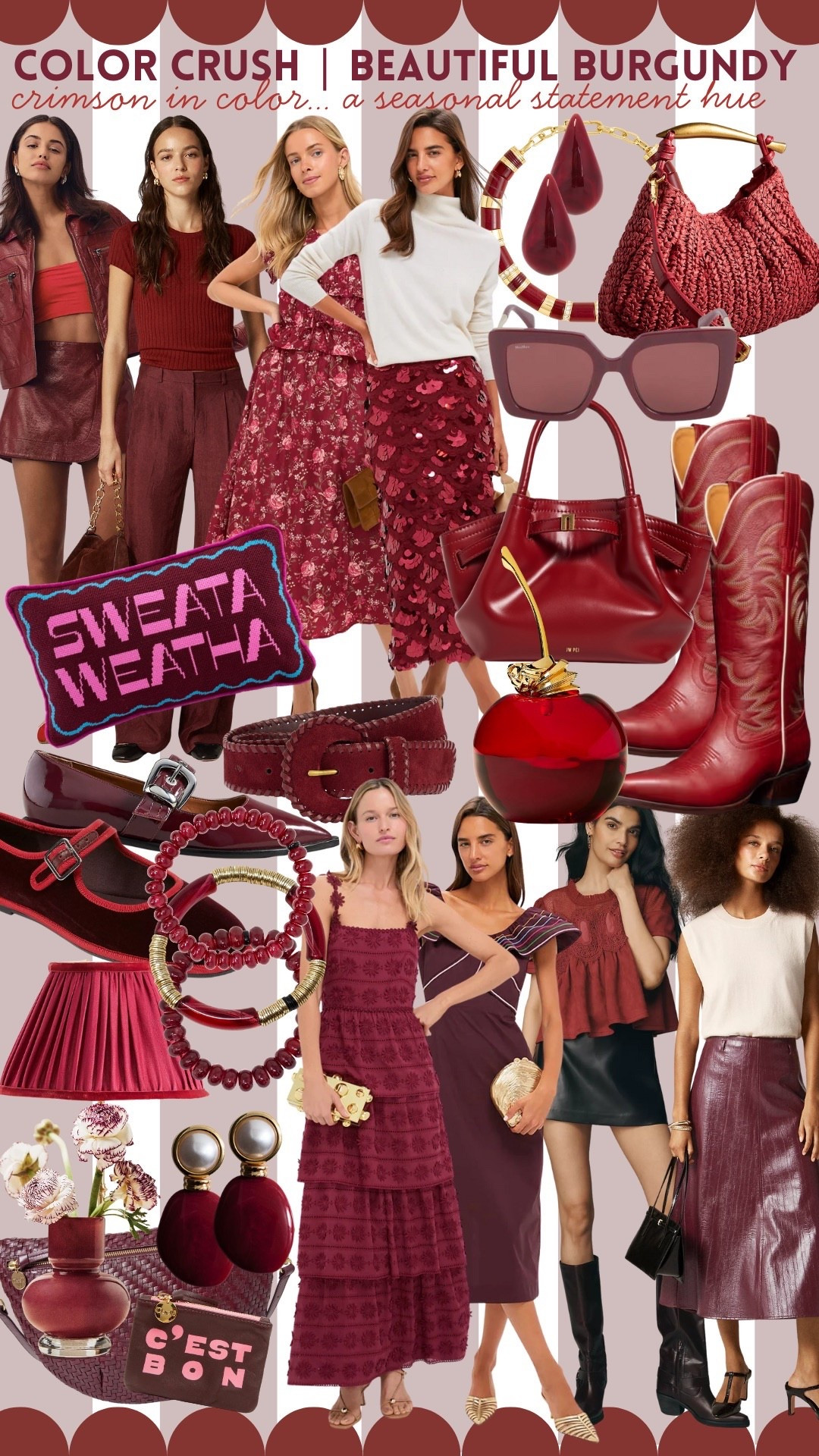 color crush • beautiful in burgundy! September style just got elevated with this gorgeous new hue for home, fashion and more || 

#LTKSeasonal #LTKFindsUnder100 #LTKStyleTip