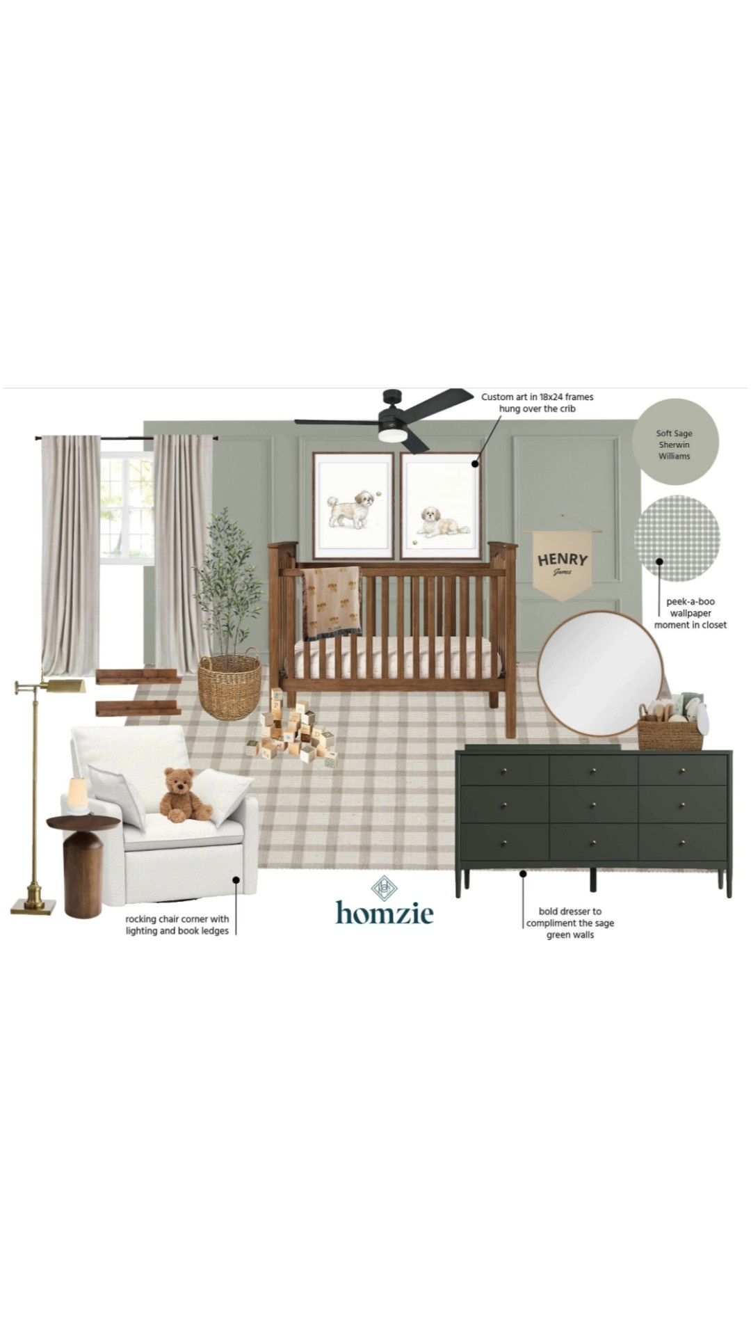 Neutral Nursery design for a baby boy featuring wooden crib, wall art, accent chair, wall shelves, floor tree, dresser, changing station, decor, etc.

#LTKHome #LTKFinds #LTKFavorites #HomeStyleDaily 

 #LTKHome #LTKStyleTip #LTKFamily
