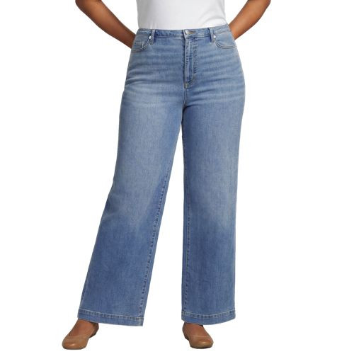 Recover High Rise Wide Leg Blue Jeans - Lands' End - Blue - 6 32 | Lands' End (US)