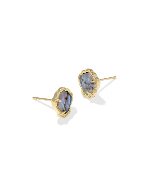 Brynne Shell Gold Stud Earrings | Kendra Scott