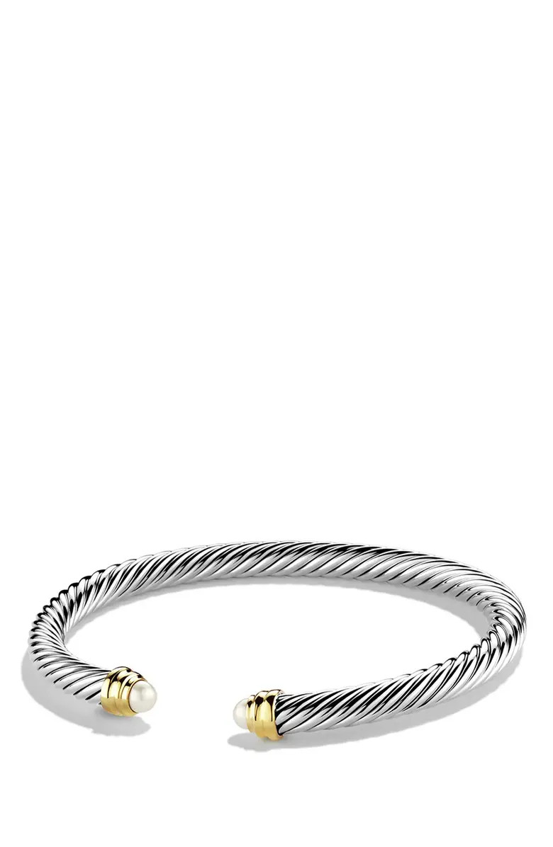 Cable Classics Bracelet with Semiprecious Stones & 14K Gold, 5mm | Nordstrom