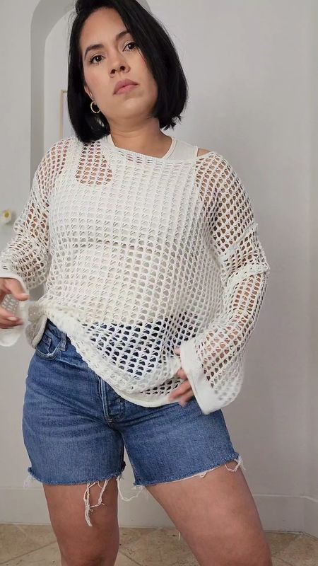 Cute crochet Amazon cover up doubled as a top. Sized up to large for an oversized look

Size medium in bodysuit
Size 6 in denim, tts
Sized up half size in sandals

Casual outfit | outfit idea | chic outfit | Amazon fashion | affordable fashion | weekend outfit 



#LTKshoecrush #LTKstyletip #LTKcurves