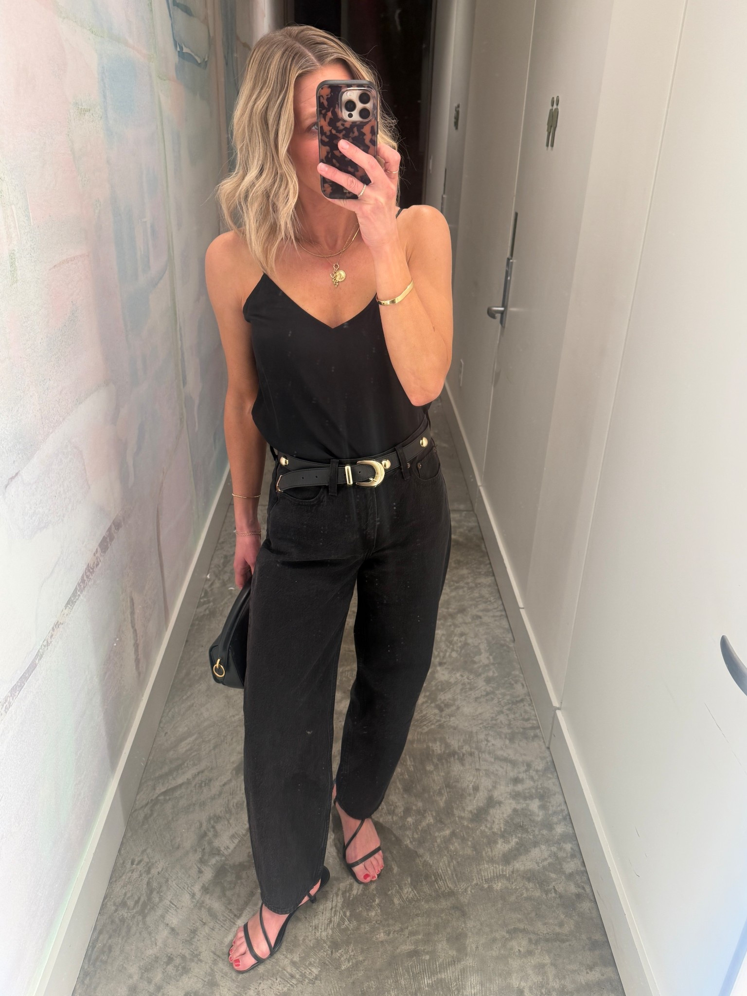 Wearing small silk tank, 26/reg jeans, small belt, heels tts

#LTKgrwm #LTKootd #LTKOver40