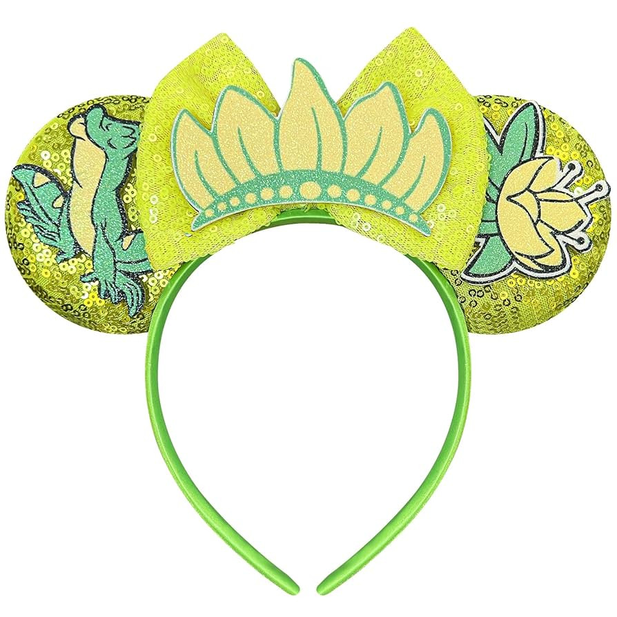 Princess Mouse Ears Headband for Women Green Frog Mouse Ears for Adult Park Ears | Amazon (US)
