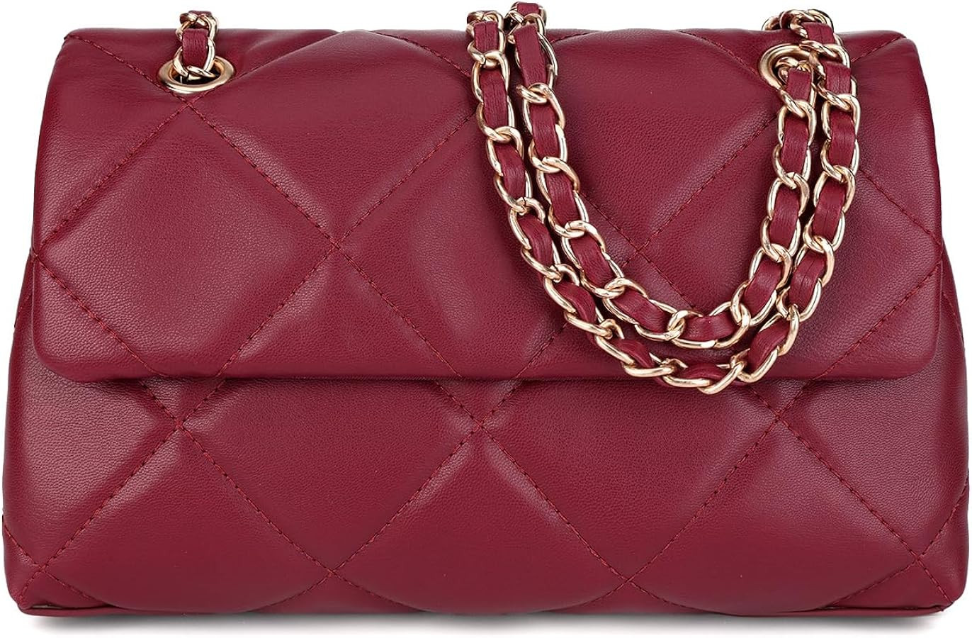 Gladdon Quilted Crossbody Purses for Women Small Ladies Shoulder Bags with Chain Trendy Clutch Pu... | Amazon (US)