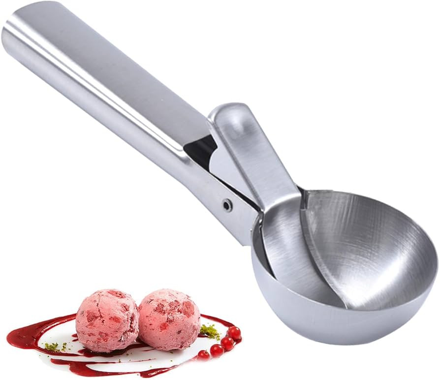 Premium Ice Cream Scoop,Portable Stainless Steel Ice Cream Scoop with Trigger and Comfortable Han... | Amazon (US)