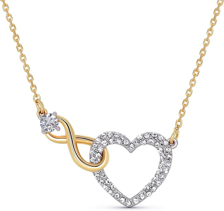 TRYNDI Infinity Heart 18k Gold Plated Necklace for Women - Heartfelt Gifts for Mother's Day, Vale... | Amazon (US)