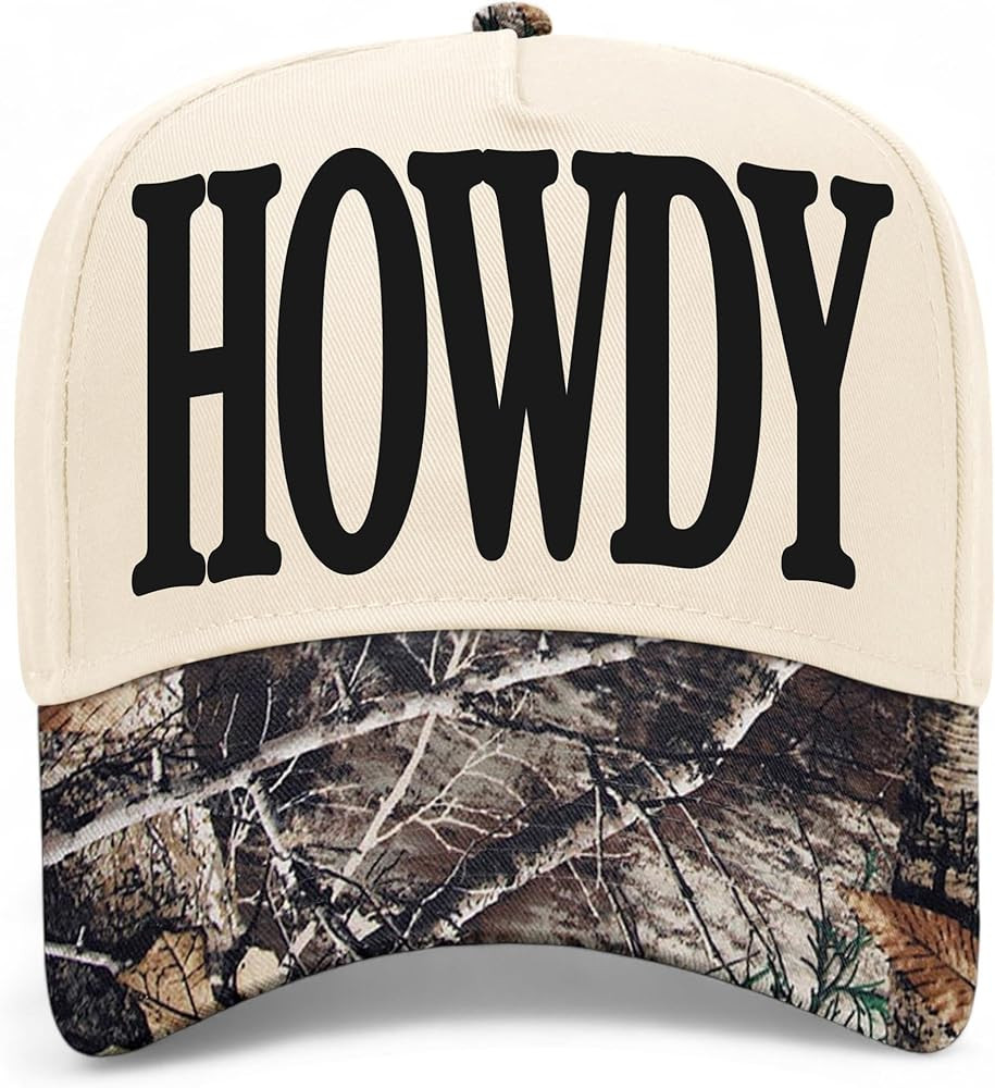 Howdy Serif V2 Vintage Trucker Hat | Premium Adjustable Snapback Baseball Hat for Men & Women | Amazon (US)