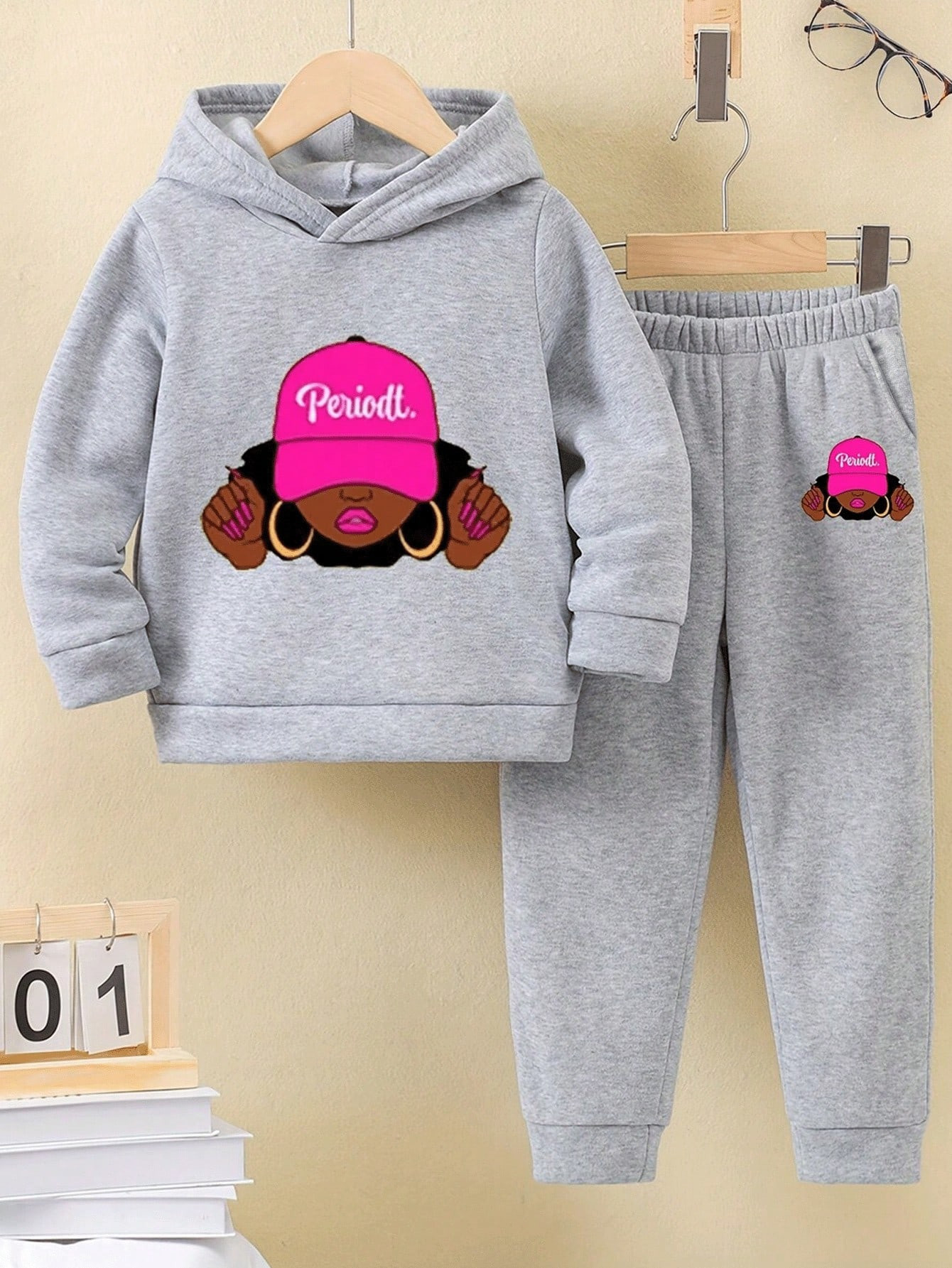 TrendsTween Girl Hooded Sweatshirt And Pants Set | SHEIN