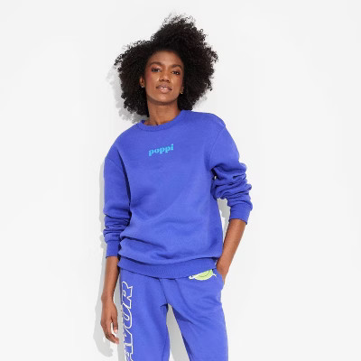 Adult Poppi Forever Icon Graphic Sweatshirt - Purple | Target