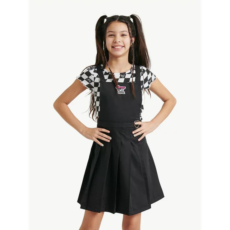 Justice x Powerpuff Girls Checkered 2-Fer Dress, Sizes XS-XLP | Walmart (US)