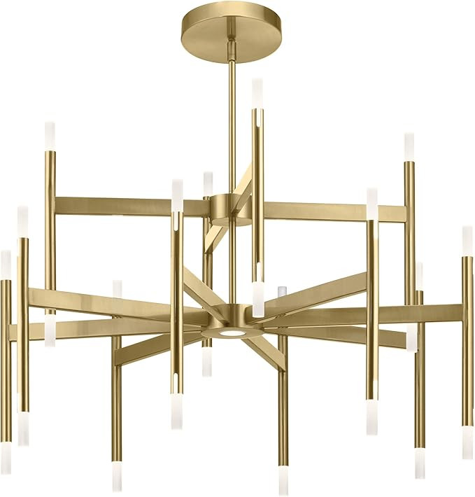 Elan Lighting 84178 Kizette - 32 Inch 12 LED Chandelier, Finish Color: Champagne Gold | Amazon (US)