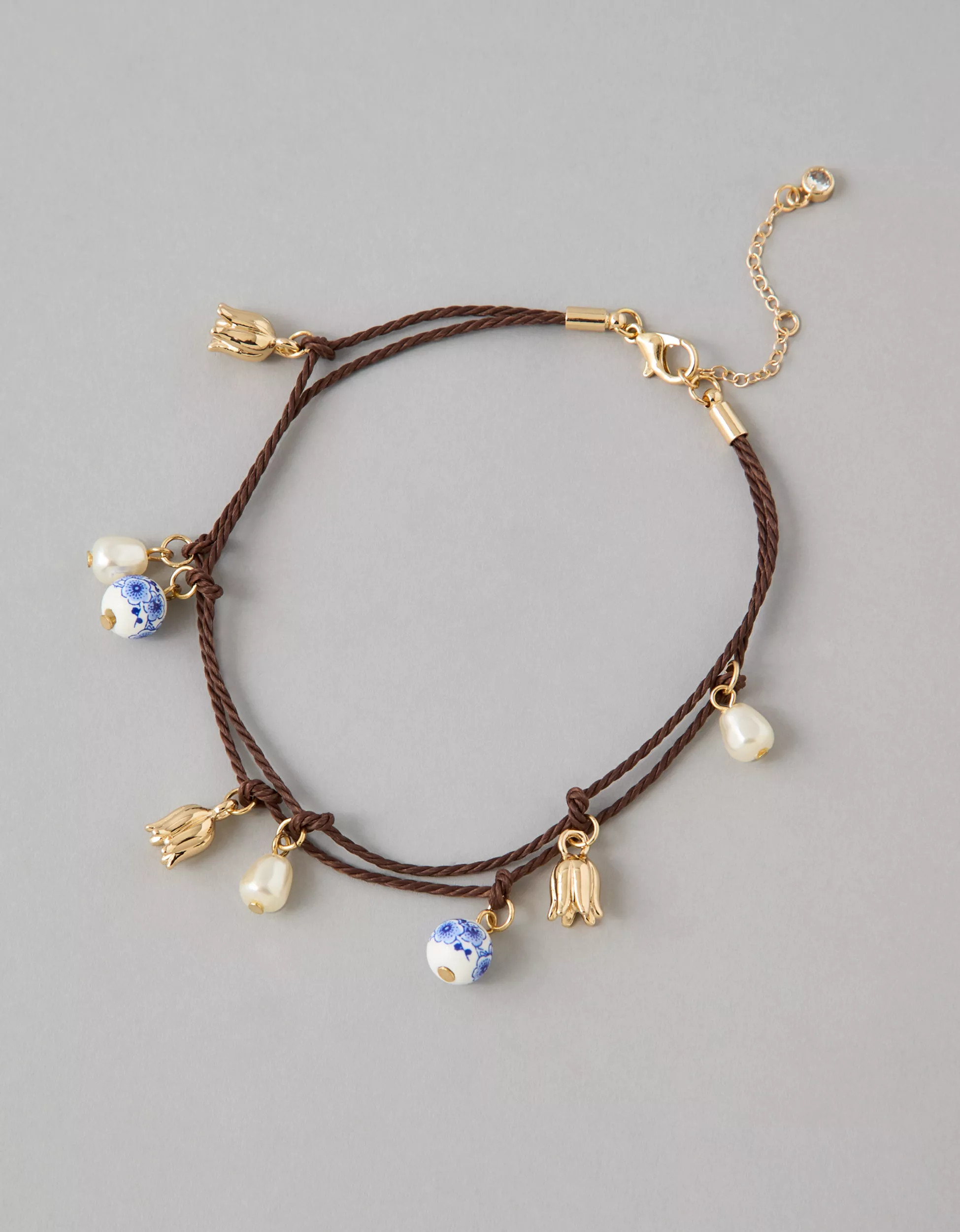 AE Tulip Charm Anklet | American Eagle Outfitters (US & CA)
