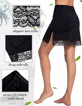 Avidlove Half Slips for Women Underskirt Short Lace Trim Above Knee Half Slip | Amazon (US)