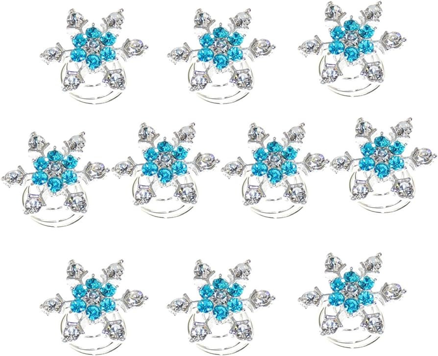 Chicone Snowflask Hair Coils Swirls Twists Spirals Springs Pins for Bridal Wedding Prom Set of 10 | Amazon (US)