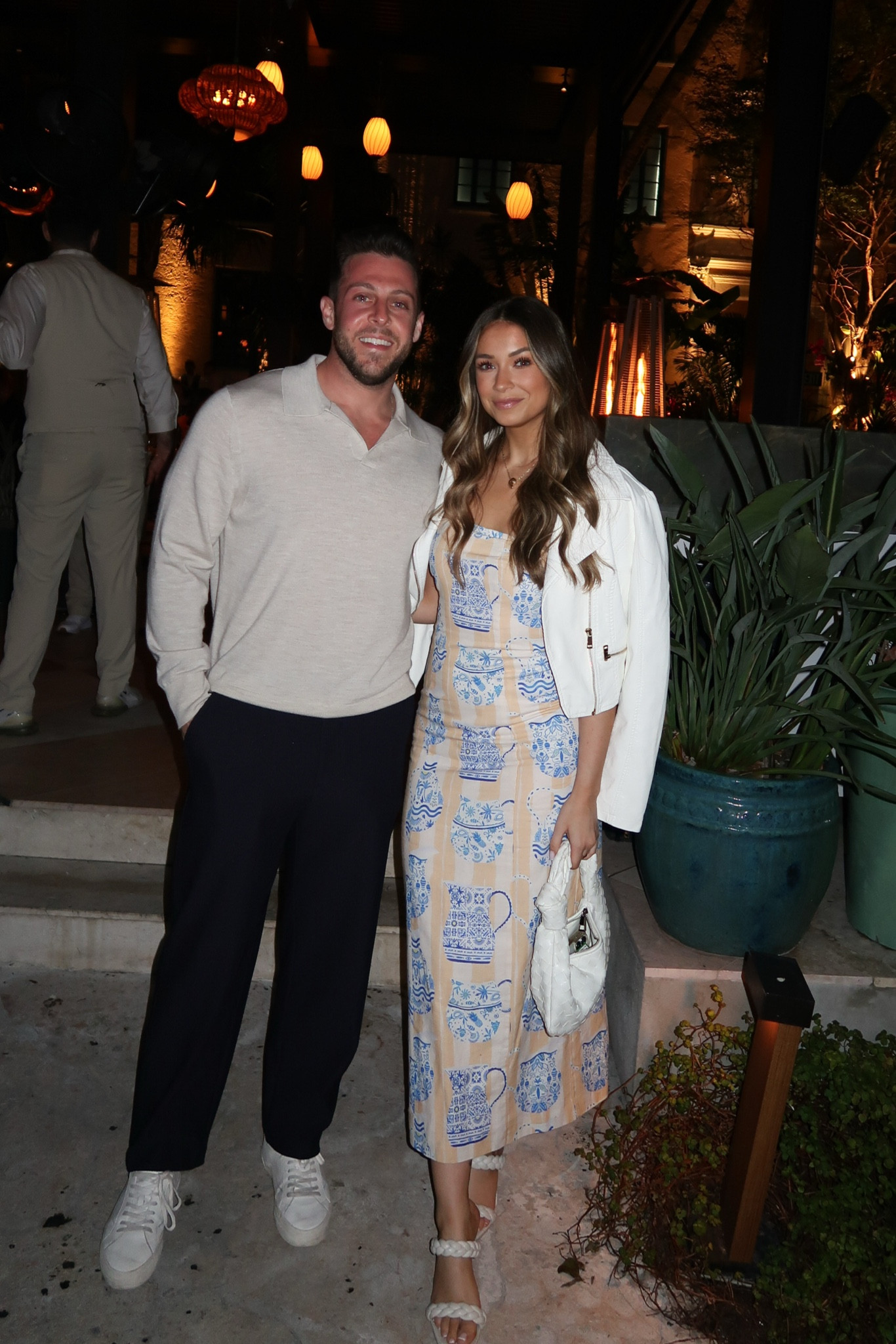 Dinner in Miami! The dress is rented from Nuuly, the brand is Never Fully Dressed and it’s the Bandeau Midi Dress. I can’t find it online anywhere but it is available to rent on Nuuly! I wore size 4, not very forgiving if you have hips but fit great everywhere else! 