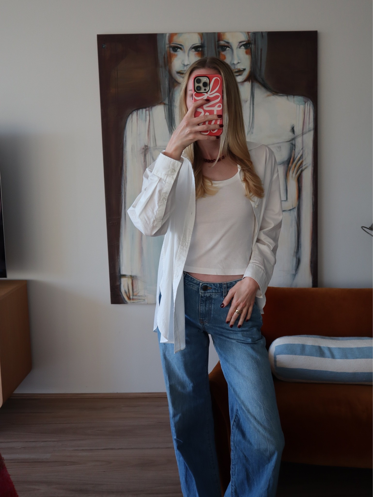 A perfect classic - my favourite low rise jeans, a perfect white shirt and my all time favourite tank top.

#LTKaustralia #LTKautumn #LTKjeans