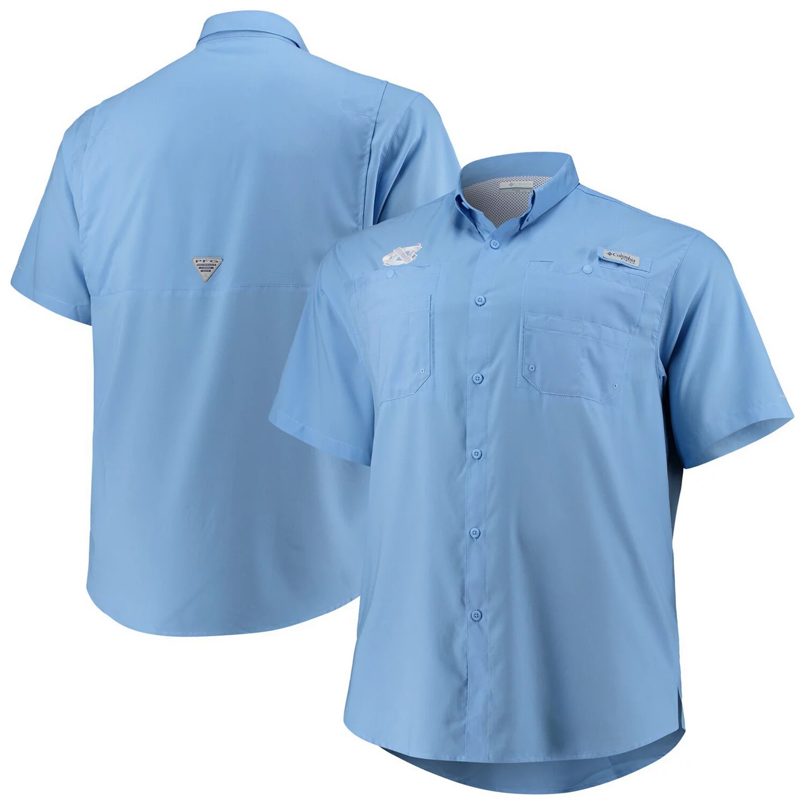 Men's Columbia Carolina Blue North Carolina Tar Heels Big & Tall Tamiami Omni-Shade Button-Down Shir | Kohl's