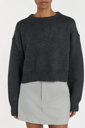 OLIVER CHARCOAL MARLE KNIT JUMPER | DISSH