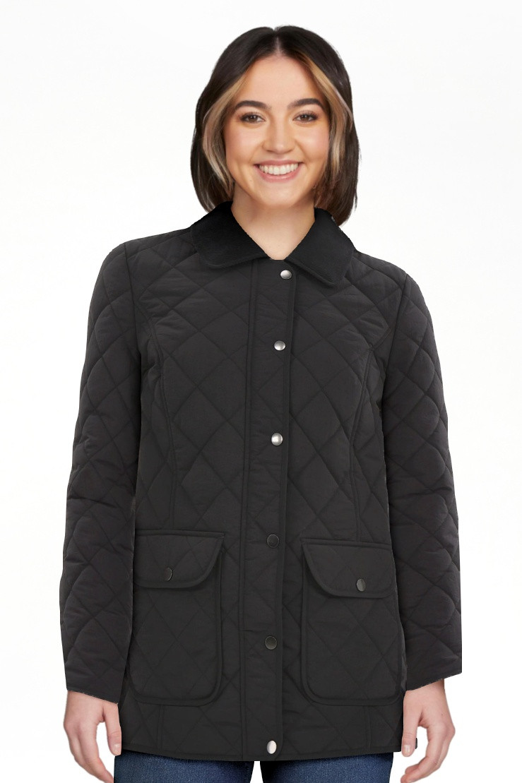 Time and Tru Women's Quilted Barn Coat, Midweight, Sizes XS-2X - Walmart.com | Walmart (US)
