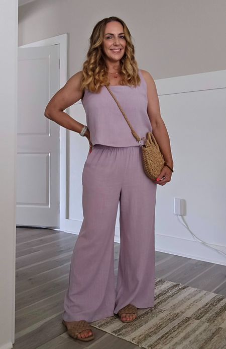 Amazon two-piece linen set, wearing size large in lavender. Also ordered this in white and baby blue. Linen set, Amazon fashion, Amazon summer style, two-piece set, women's fashion, vacation style

#LTKSeasonal #LTKfindsunder50 #LTKmidsize