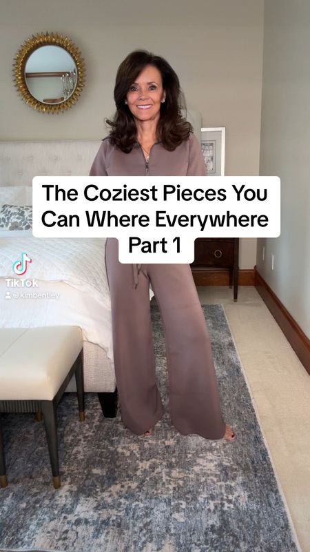 The coziest outfit you’ll wear everywhere. New color!
Half zip long sleeve top XS
wide leg pants XS petite
kimbentley, ootd, petite style 

#LTKtravel #LTKover40 #LTKVideo