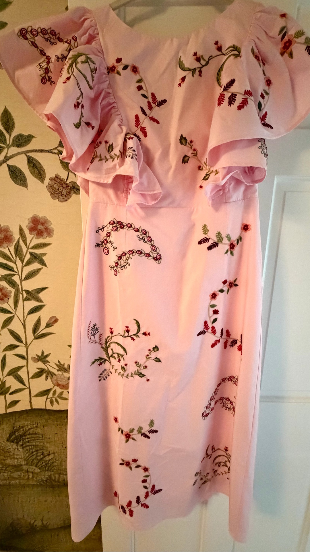 The prettiest dress for spring and summer just arrived! Sized up to a medium for post partum styling but this dress fits more true to size! The detailing is unmatched and perfect for wedding showers, baby showers, and Mother’s Day brunch! 💕🧡 spring outfits 2026  💜 summer outfits 🩷 summer dresses 🩷 Mother’s Day 

#LTKmomlife #LTKMothersDay