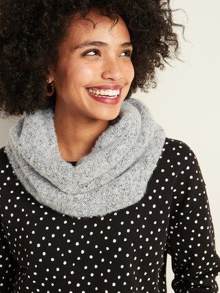 Bouclé-Knit Sherpa-Lined Infinity Scarf for Women | Old Navy (US)