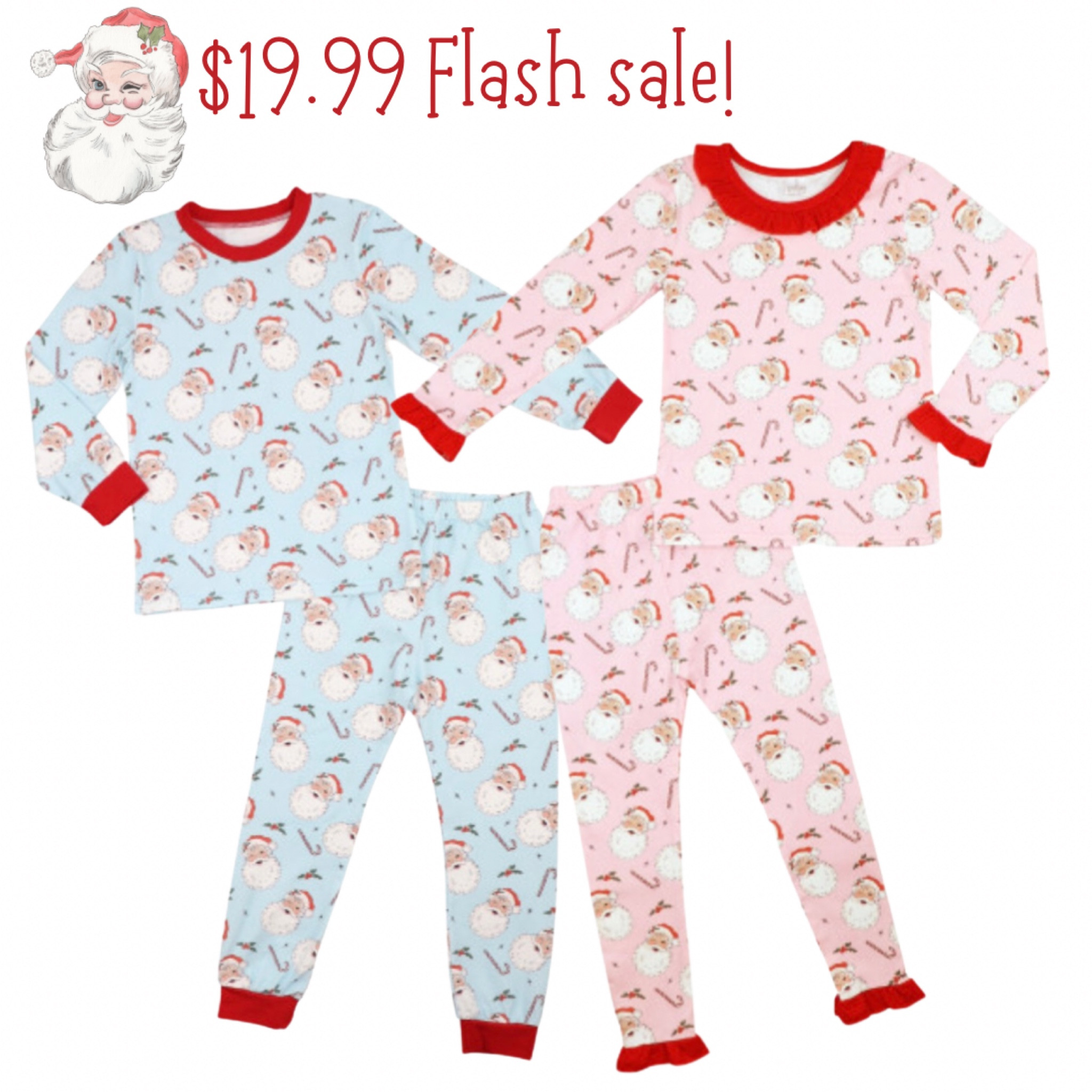 Flash sale today! $19 Christmas vintage santa pajamas! Perfect for sibling, cousin, and friend matches! 💙💗🎅🏼

#LTKSeasonal #LTKSale #LTKkids