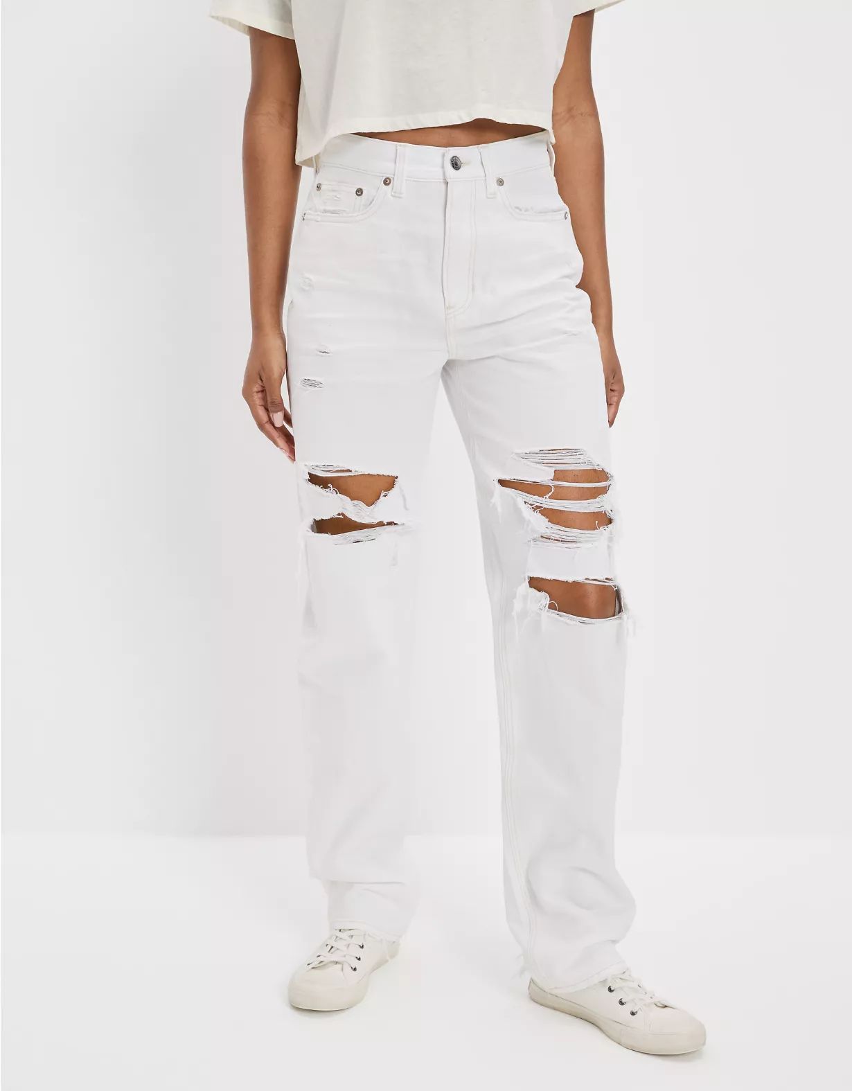 AE Ripped Highest Waist Baggy Straight Jean | American Eagle Outfitters (US & CA)