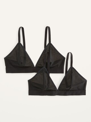 V-Neck Mesh Bralette Top 2-Pack for Women | Old Navy (US)
