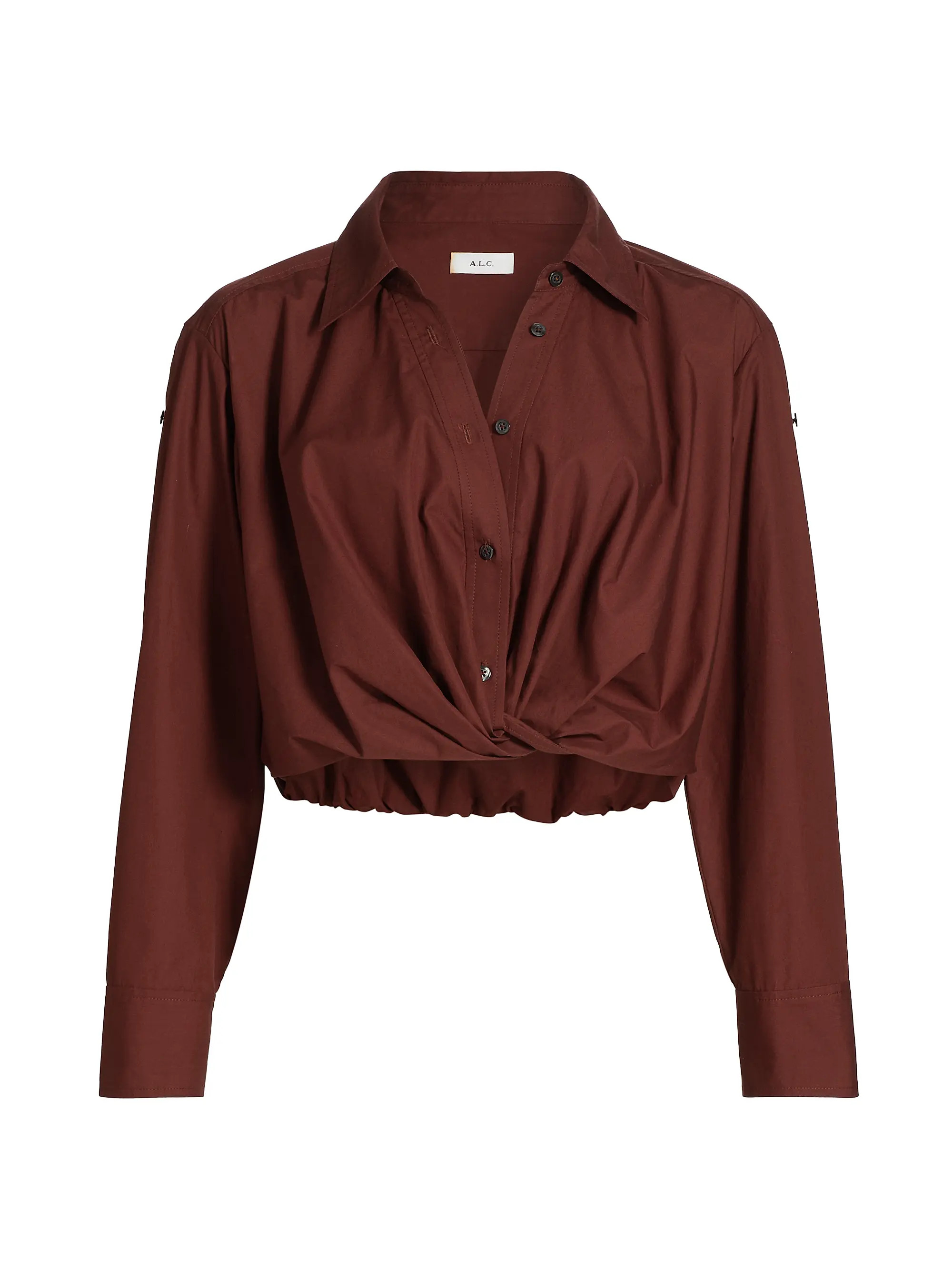 Leo Twist Cotton Button-Front Top | Saks Fifth Avenue