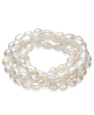 Cultured Freshwater Baroque Pearl (7mm) 5-Pc. Stretch Bracelet Set | Macy's