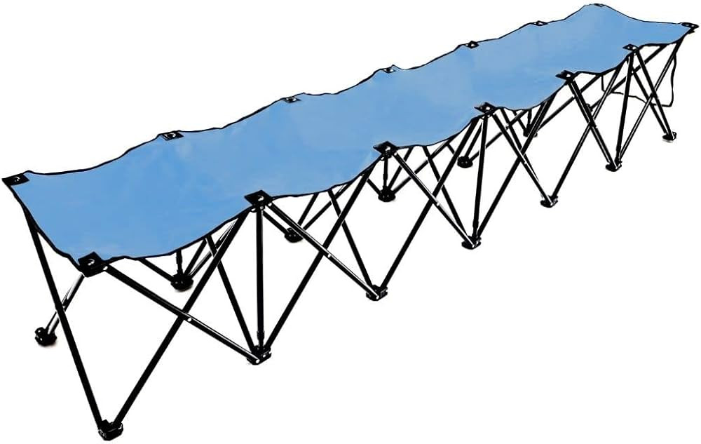 Portable 6-Seater Folding Team Sports Sideline Bench by Trademark Innovations | Amazon (US)