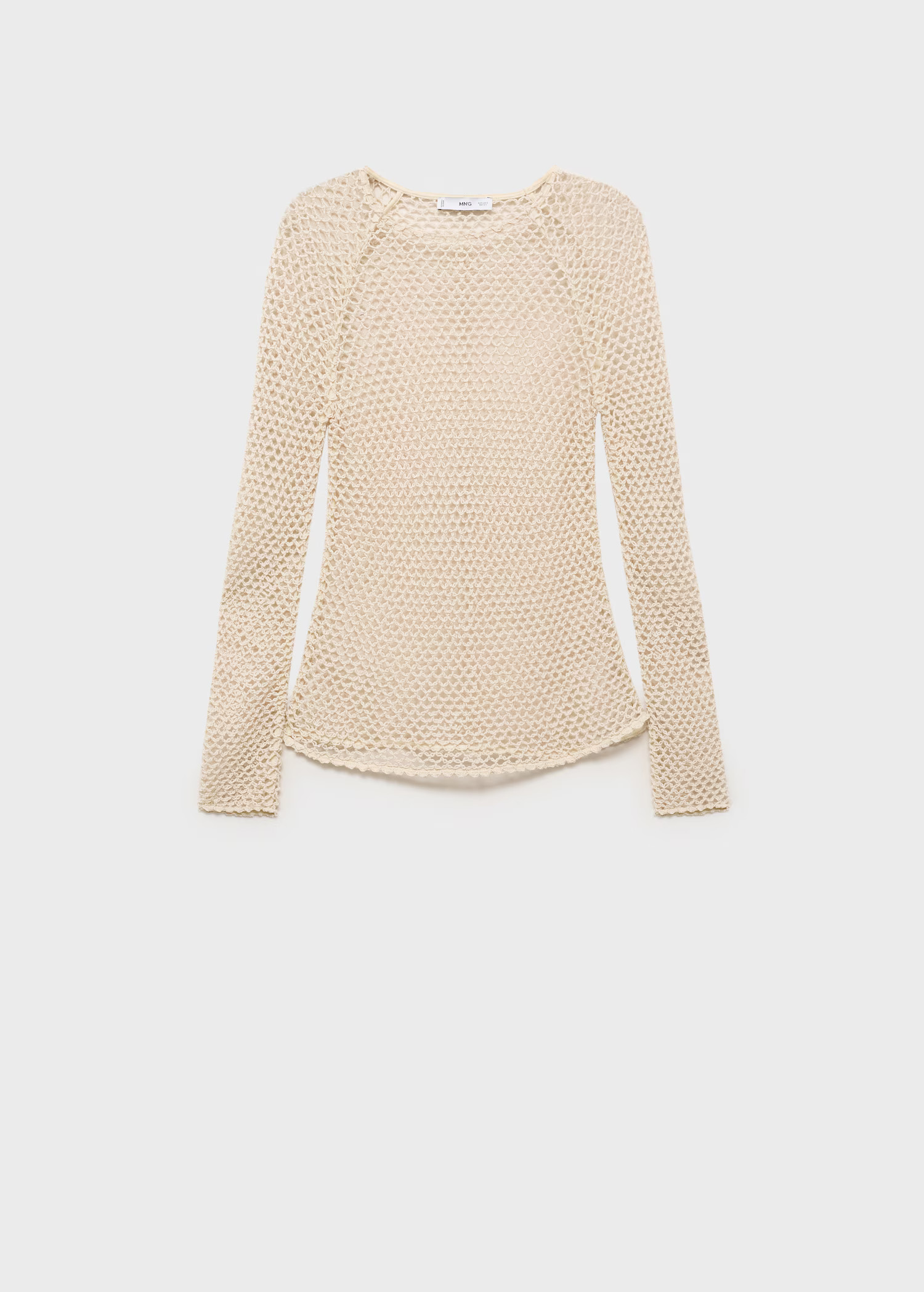 Long-sleeved crochet sweater - Women | MANGO United Kingdom | MANGO (UK)