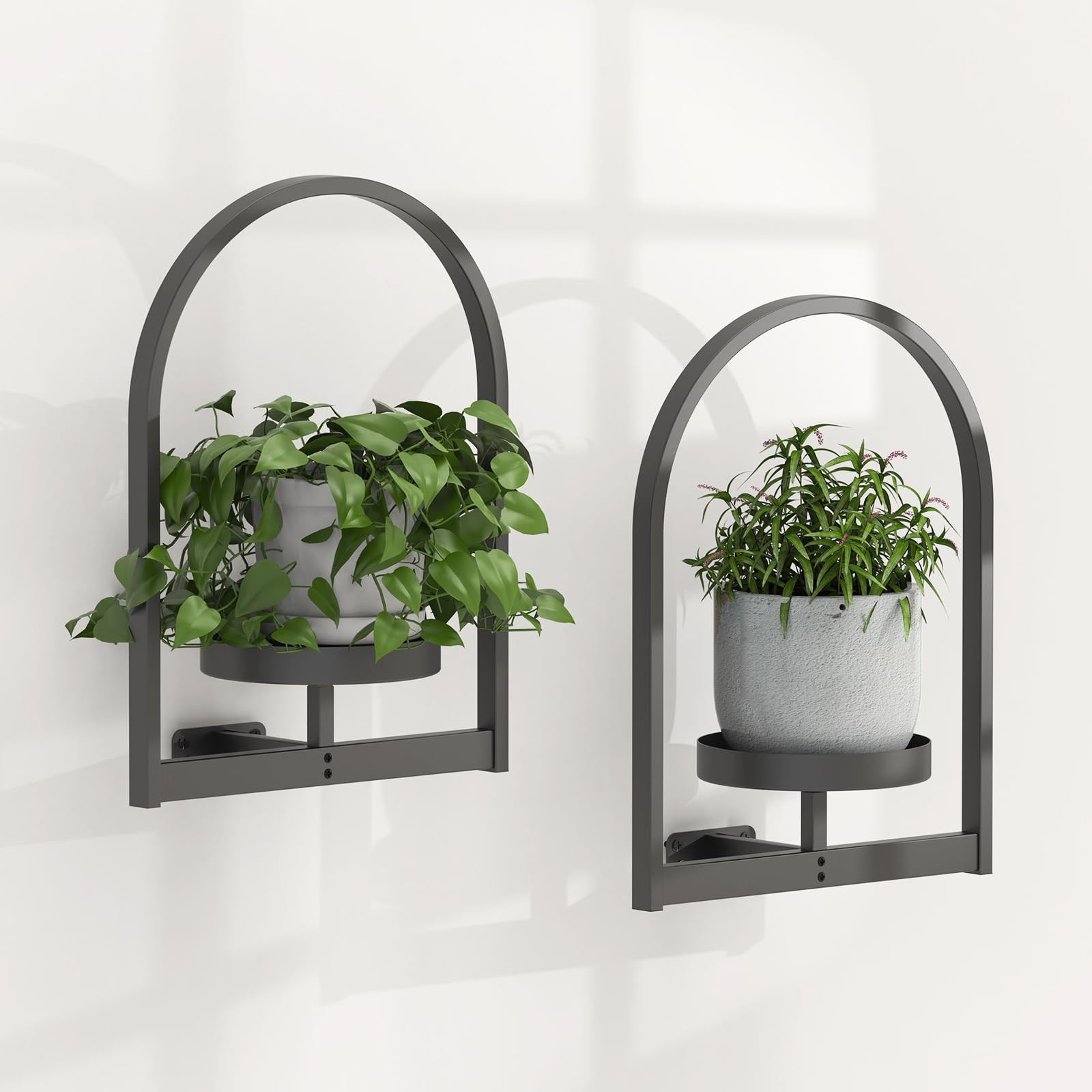 PEKGRIL 2 Pack Wall Plant Holders, Metal Window Planters Shelves, Indoor Plants Stands, Wall Deco... | Amazon (US)