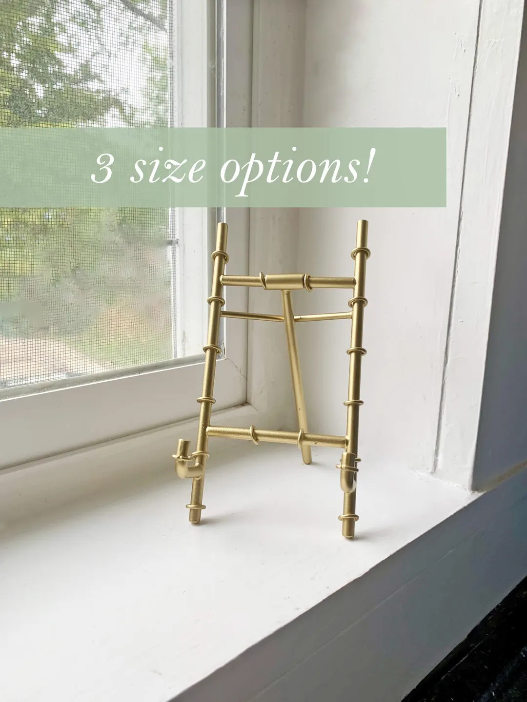 Gold Bamboo Easel Desk Stand 3 Sizes Tabletop Metal Tripod Brass Table Picture Frame Card Holder ... | Etsy (US)