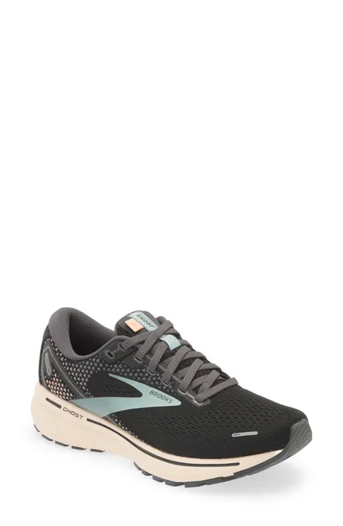 Brooks Ghost 14 Running Shoe in Black/Pearl/Peach at Nordstrom, Size 9.5 | Nordstrom