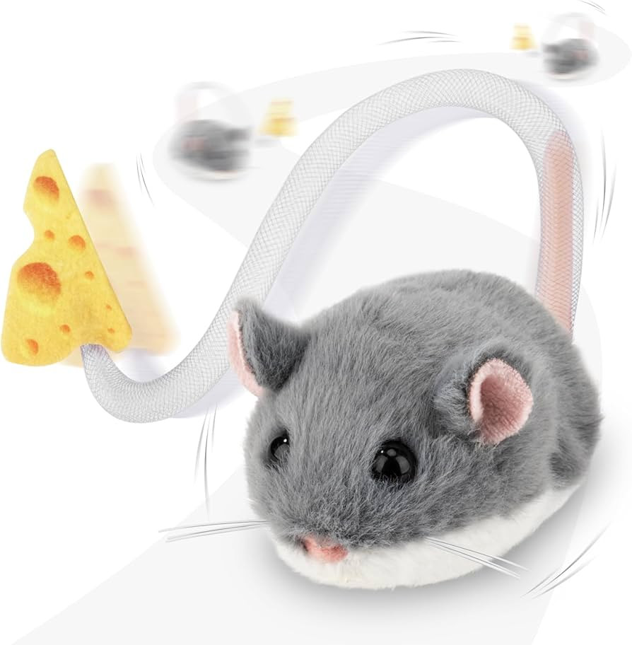 Migipaws Interactive MigiMouse Cat Toy 360° Rolling & Spin with Mesh Plastic Tail for Indoor Cat... | Amazon (US)