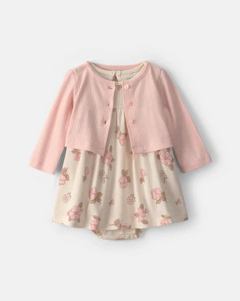 Baby Girl 2-Piece Floral Dress Set - Pink/Ivory | Carter's | Carter's Inc