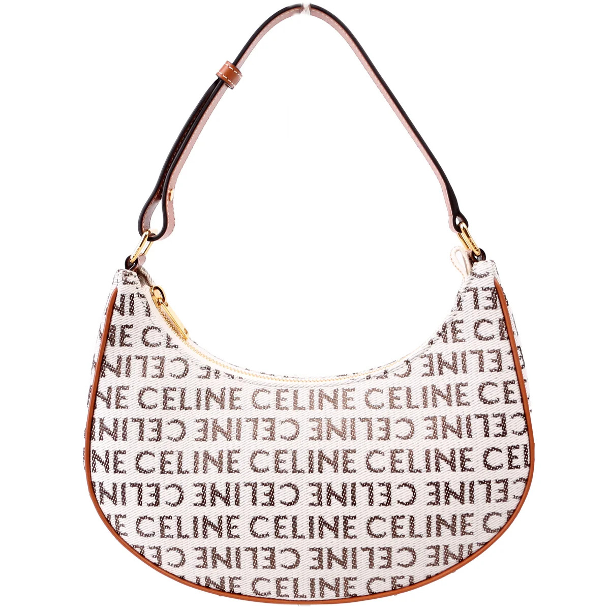 Ava Triomphe Medium Jacquard Logo/Calfskin | Keeks Designer Handbags