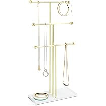 Umbra Trigem Hanging Jewelry Organizer Tiered Tabletop Countertop Free Standing Necklace Holder Disp | Amazon (US)